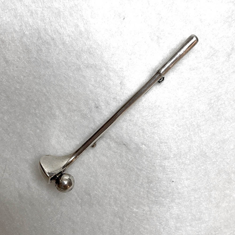 Sterling Silver Golf Club & Ball Pin